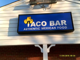Taco Bar Aluminum Cabinet Signs